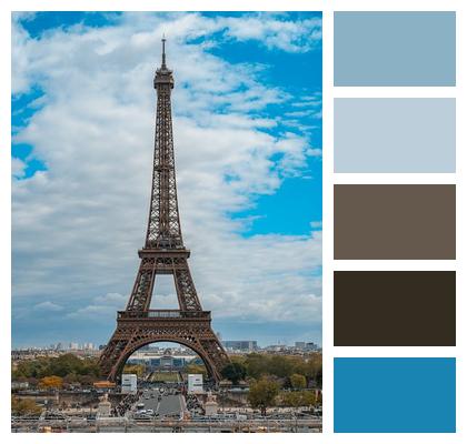 Eiffel Tower Skyline French Landmark Image